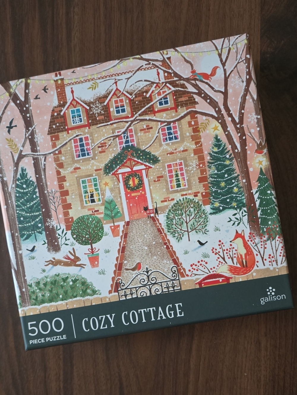 Galison Cozy Cottage 500-Piece Holiday Puzzle